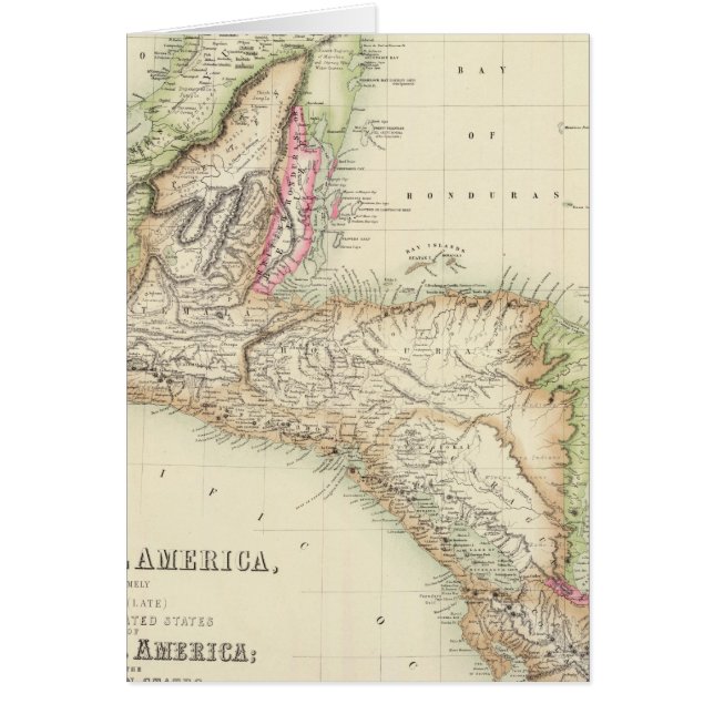 Centralamerika 4 hälsningskort (Framsidan)