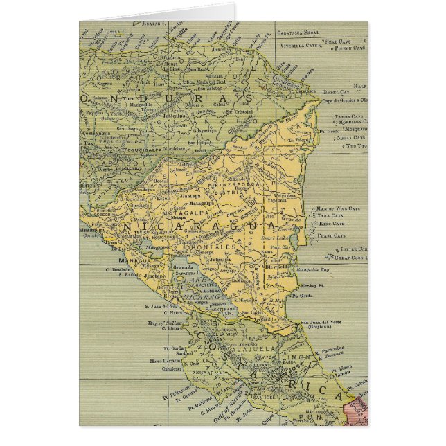 Centralamerika 5 hälsningskort (Framsidan)