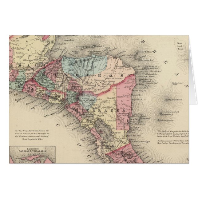 Centralamerika 5 hälsningskort (Framsidan Horizontal)