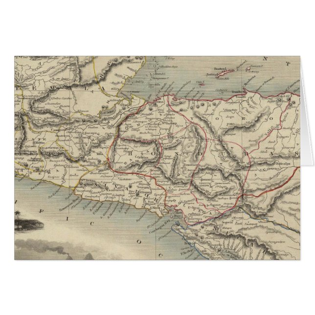 Centralamerika 7 hälsningskort (Framsidan Horizontal)