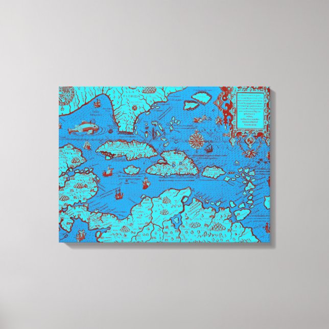 Centralamerika (Amerika Occidentalis) Canvastryck (Framsida)