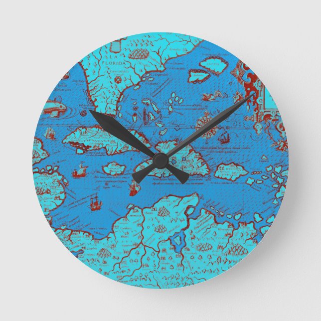 Centralamerika (Amerika Occidentalis) Rund Klocka (Framsida)