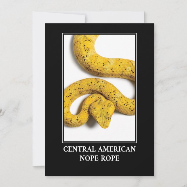 Centralamerikanska påven - Viper Snake Danger Inbjudningar (Framsida)