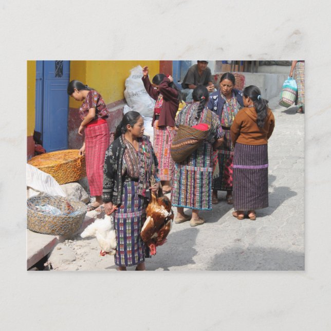 Centralamerikas marknad - Guatemalas marknad Vykort (Framsida)