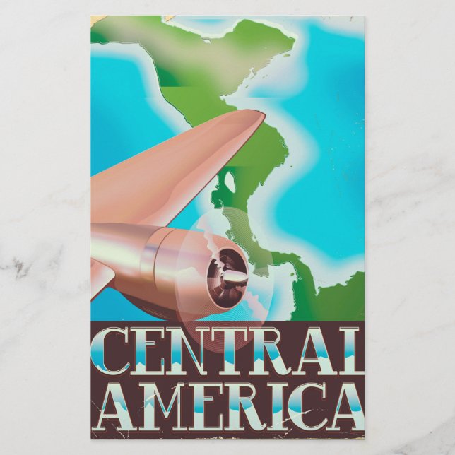 Centralamerikas vintage poster brevpapper (Framsida)