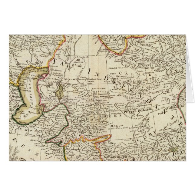 Centralasien Hälsningskort (Framsidan Horizontal)