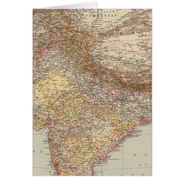 Centralasien, Indien Hälsningskort (Framsidan)