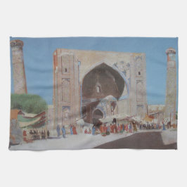 Centralasiens stad Samarkand Kökshandduk