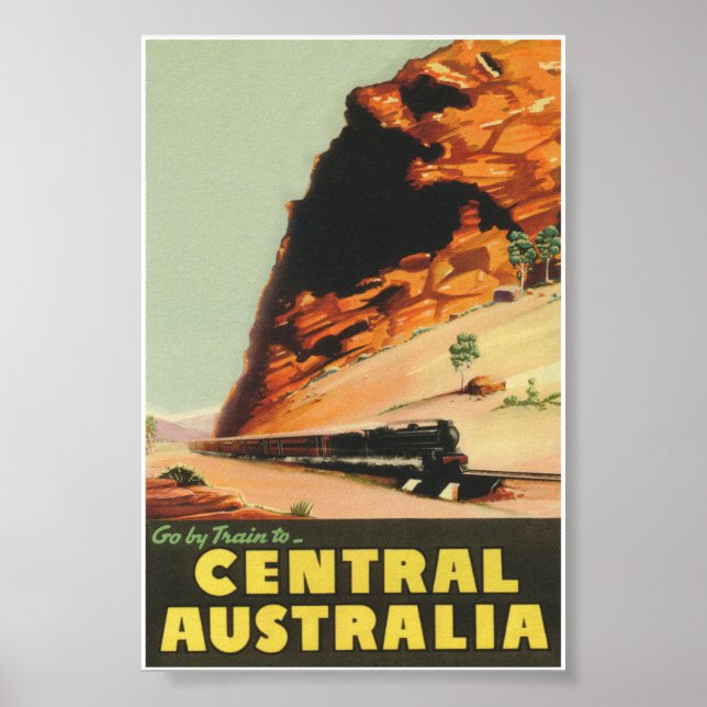 Centralaustralien Vintage resor Poster (Framsidan)