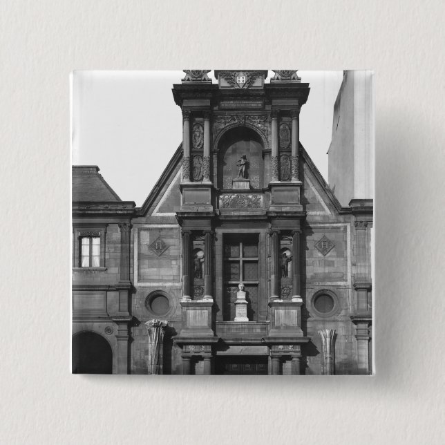 Centraldel av den huvudsakliga fa�aden knapp (Framsida)