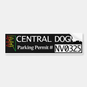 Centraldogm som parkerar tillstånd bildekal