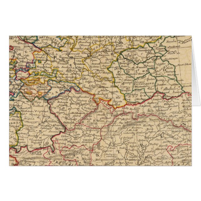 Centraleuropa Stater Hälsningskort (Framsidan Horizontal)