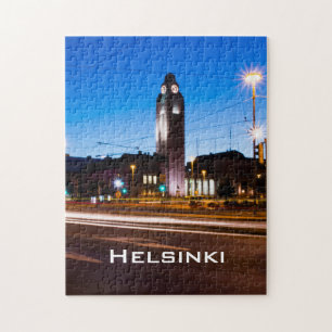 CentralHelsingfors under blå timme Pussel
