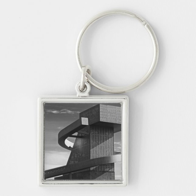 Centralhögstadium, 2017 fyrkantig silverfärgad nyckelring (Framsidan)
