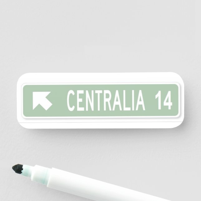 Centralia PA Namnbricka (På plats)