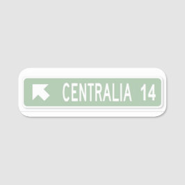 Centralia PA Namnbricka