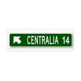 Centralia PA Returadress Etikett
