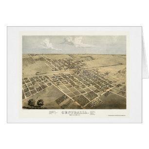 Centralia panorama- karta för IL - 1867 Hälsningskort