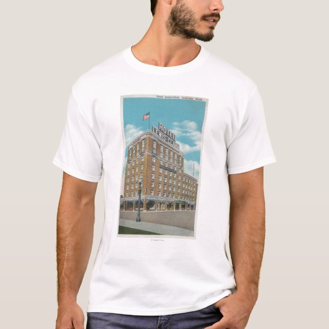 Centralia WA - beskåda av hotellet Lewis-Clark Tee (Framsida)