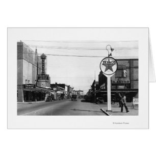 Centralia, WA Street Scene Town View Photograph Hälsningskort