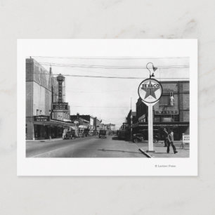 Centralia, WA Street Scene Town View Photograph Vykort