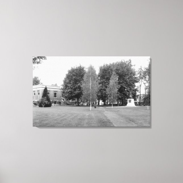 Centralia, WA Town View of City Park-foto Canvastryck (Framsida)