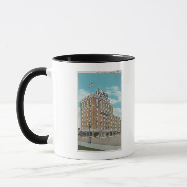 Centralia, WA - View of Hotel Lewis-Clark Mugg (Vänster)