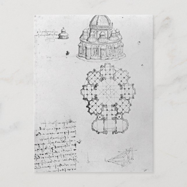 Centraliserad kyrka och marin ingenjörskonst vykort (Framsida)