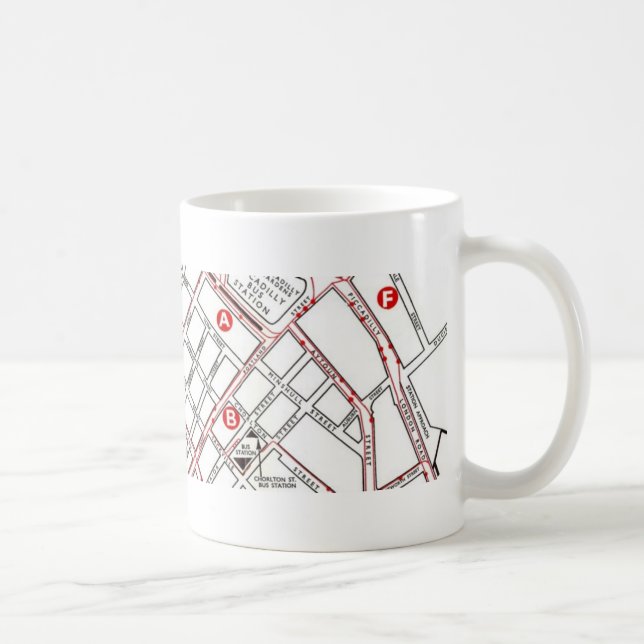 CentralManchester karta Kaffemugg (Höger)