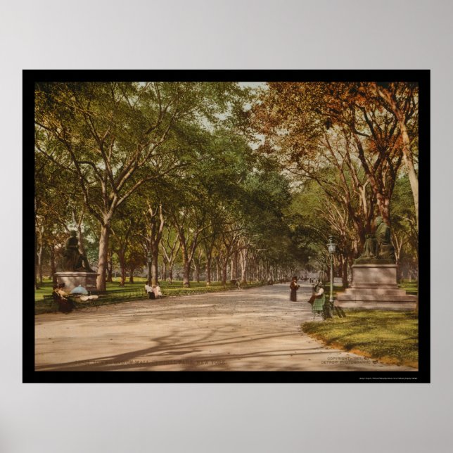 Centralparken Mall NYC 1900 Poster (Framsidan)