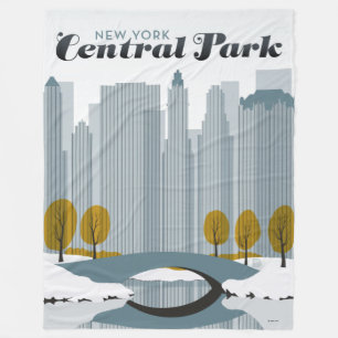 Centralparken, NYC - Snö Fleecefilt