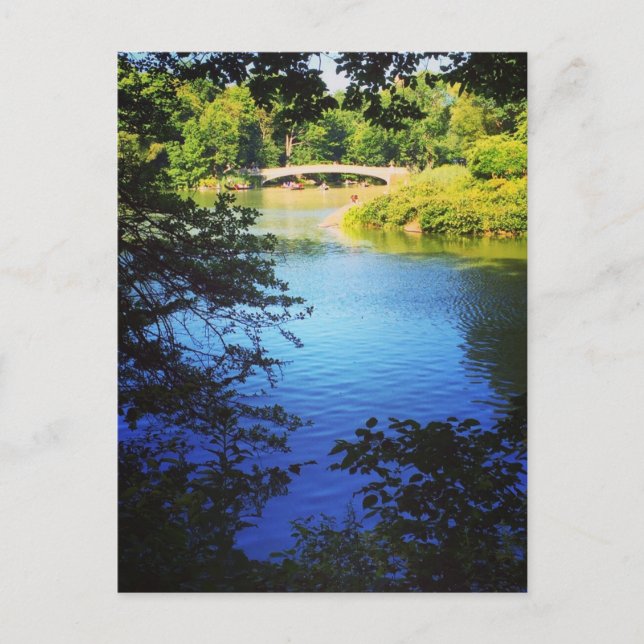 Centralparken Sjö Bow Bridge NYC New York-vykort Vykort (Framsida)