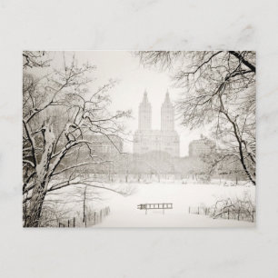 Centralparken - vackra Winter Snö Vykort