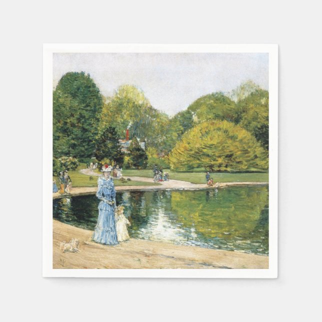 Centralparkens historiska vy (New York) Pappersservett (Framsidan)