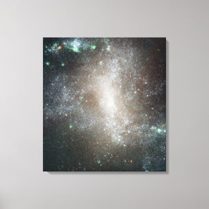 Centralregion av den gallerförsedda spiral galaxe canvastryck