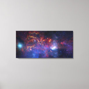 Centralregionen av den Milky långt galaxen Canvastryck