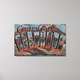 Centralstad, Colorado - stora brevplatser Canvastryck