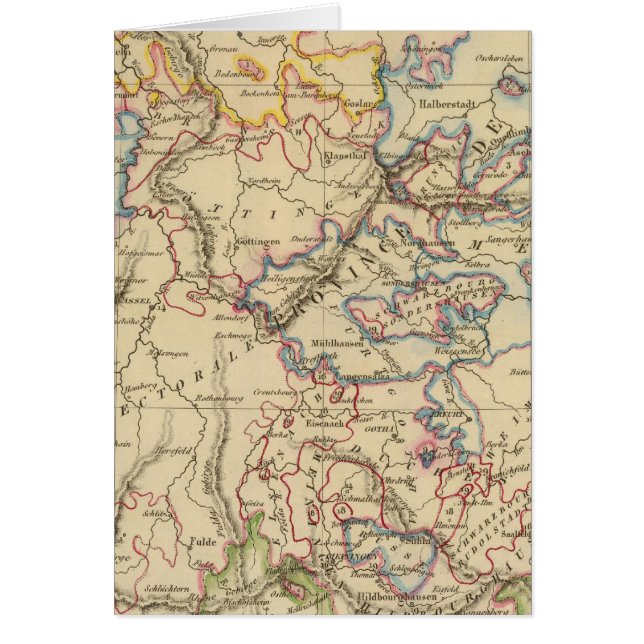 Centralt Tysklant Hälsningskort (Framsidan)