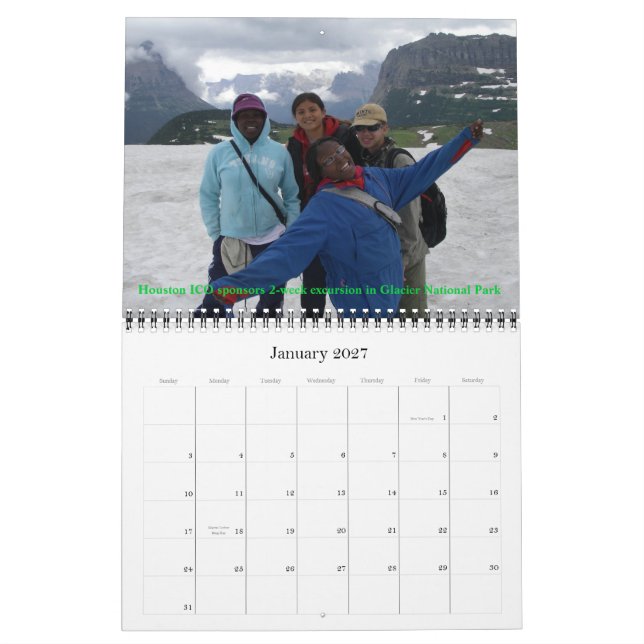 CentraOutings, Sierra kalender för klubb 2009 (Jan 2027)