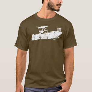 Centre Console Boat, American Flagga, Motorboat, F T Shirt