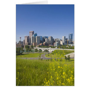 Centre St Bridge och Downtown Calgary, Alberta, 2 Hälsningskort