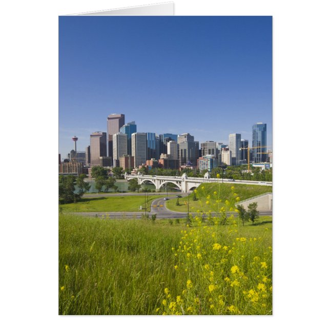 Centre St Bridge och Downtown Calgary, Alberta, 2 Hälsningskort (Framsidan)