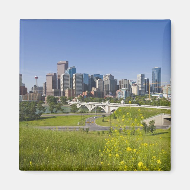 Centre St Bridge och Downtown Calgary, Alberta, 2 Magnet (Framsidan)