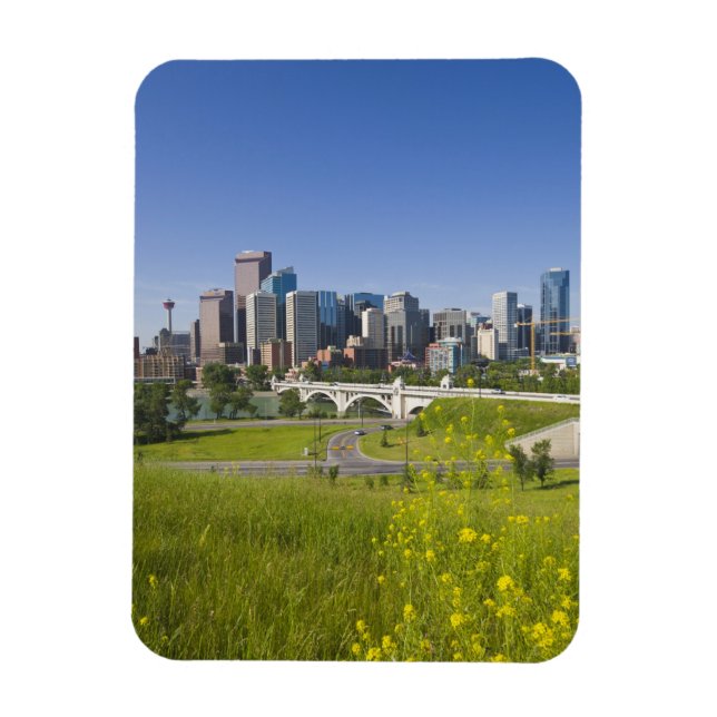 Centre St Bridge och Downtown Calgary, Alberta, 2 Magnet (Vertikal)