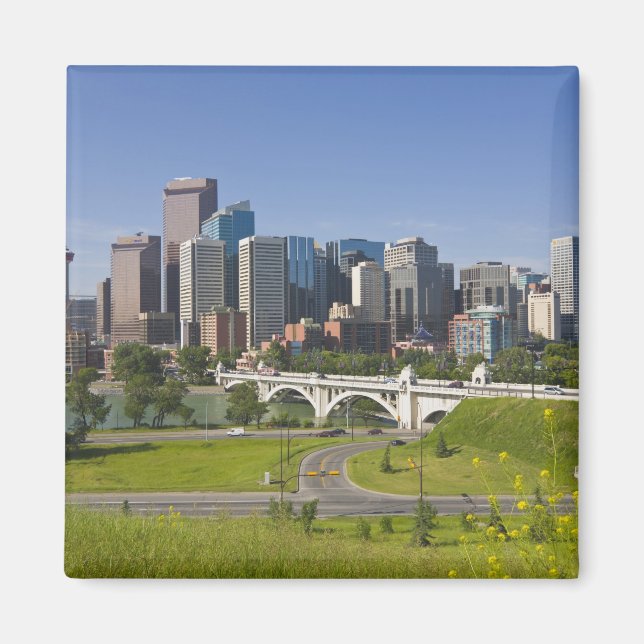Centre St Bridge och Downtown Calgary, Alberta. Magnet (Framsidan)