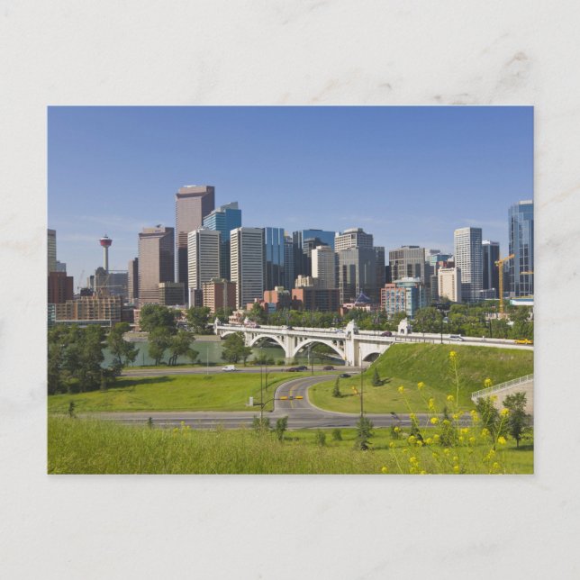 Centre St Bridge och Downtown Calgary, Alberta, Vykort (Framsida)