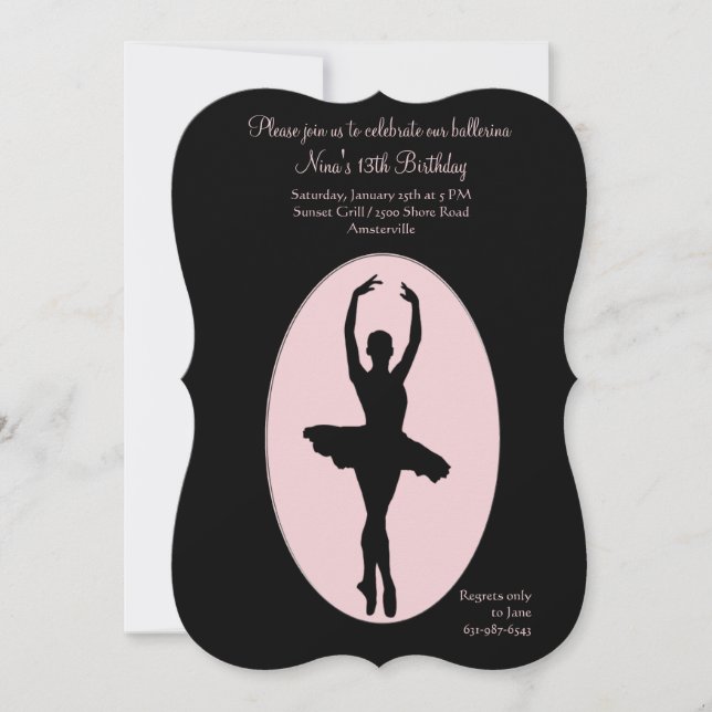 Centrera arrangerar Ballerinainbjudan #2 Inbjudningar (Framsida)