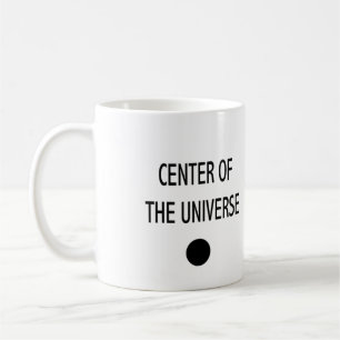 Centrera av universummuggen kaffemugg