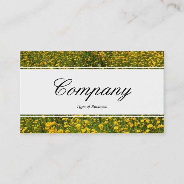 Centrera band (kanter) - Daisy för Gult Visitkort (Framsida)