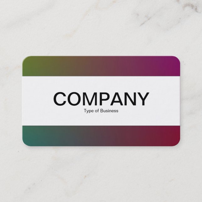 Centrera band (kanter) - Övertoning Y,M,B,R, Mörk Visitkort (Framsida)